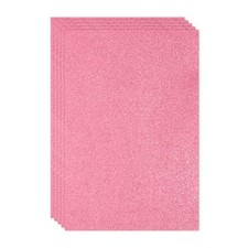 5 Sheets 2mm Glitter Foam Sheet EVA Paper with Back Adhesive, Watermelon Red