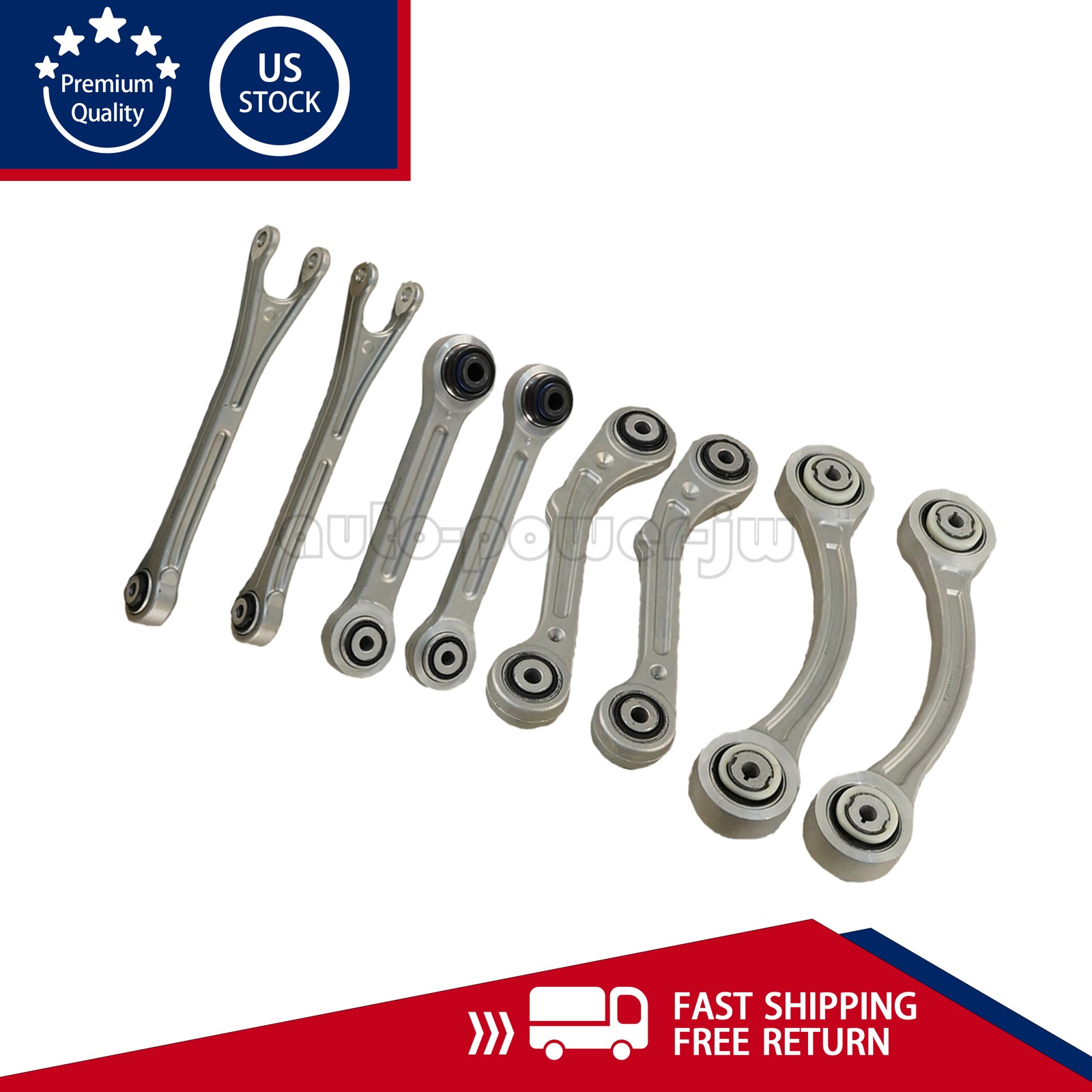 8PCS Rear Suspension Control Arm Set For Maserati Ghibli Quattroporte 14-16 US