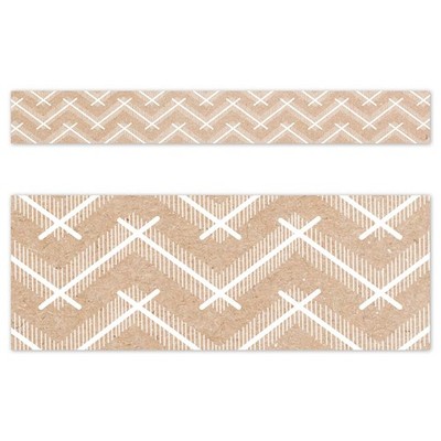 CTP Krafty Pop Kraft Chevron Bulletin Board Border (Creative Teaching Press 1090