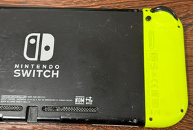 Nintendo Switch Handheld Console - Good Used Condition - Neon Joycons with AC