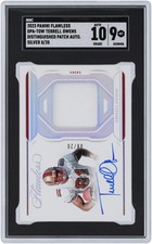 Terrell Owens 49ers Signed '23 Panini Flawless Silver DPA-TOW 8/20 SGC 9/10 Card
