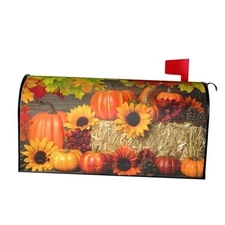 Fall Mailbox Covers Magnetic Standard Size 21X18 Inches Fall Sunflower Pumpkin