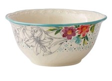 Set of Four (4) Pioneer Woman ~ BLOOMING BOUQUET ~ 6.25" Stoneware Bowls