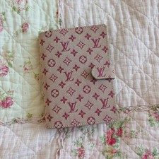 AUTHENTIC Louis Vuitton LV Monogram Mini Agenda Day Planner Cover Red 5.5x4