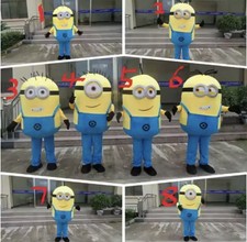 NEW Minion Mascot Costume Adult Cosplay Cartoon Character Outfit US SELLER