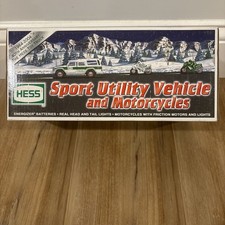 Hess 2004 Sport Utility Vehicle And Motorcycles Brand New Open Box Lights