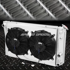FOR 82-02 CORVETTE C4/S10 V8 3-ROW ALUMINUM CORE RACING RADIATOR+PULL FAN SHROUD