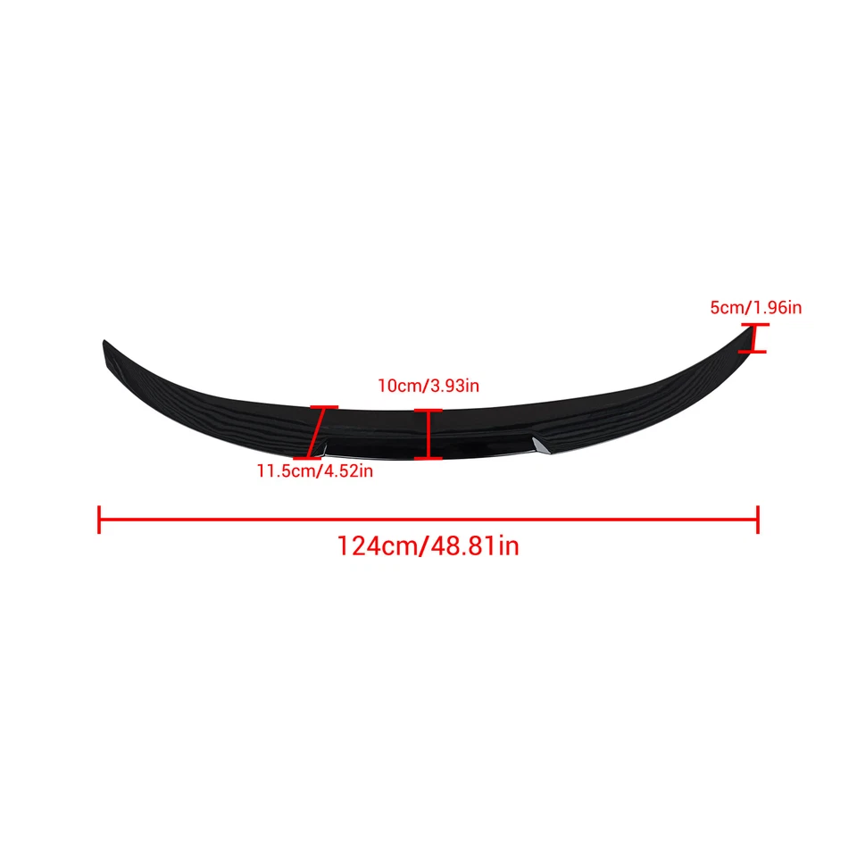 Gloss Black Rear Trunk Spoiler Wing For 2012-2018 BMW M3 F80 F30 3 Series Sedan Foto 2 de 4