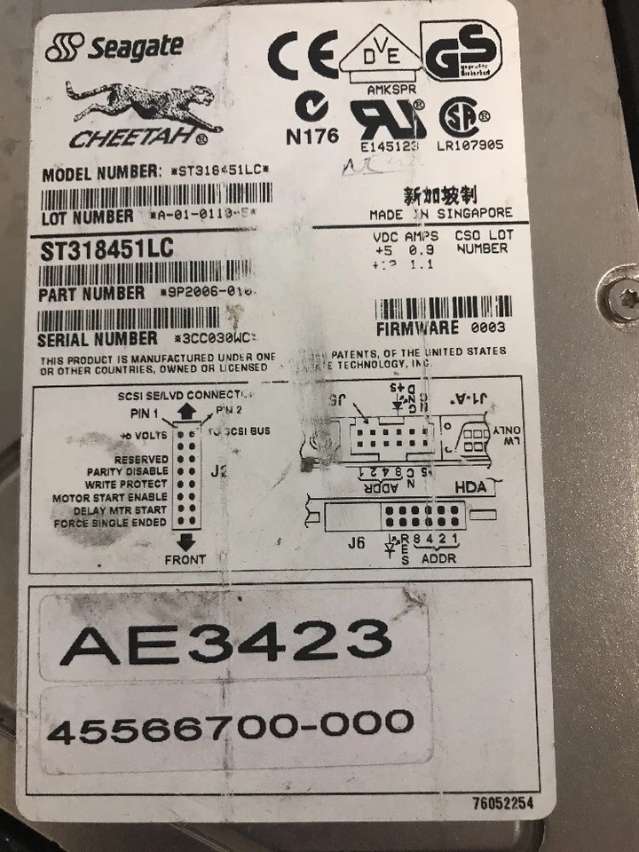 Seagate Cheetah ST318451LC 18GB 3.5"  Ultra 3 SCSI  HDD - Image 2 of 4