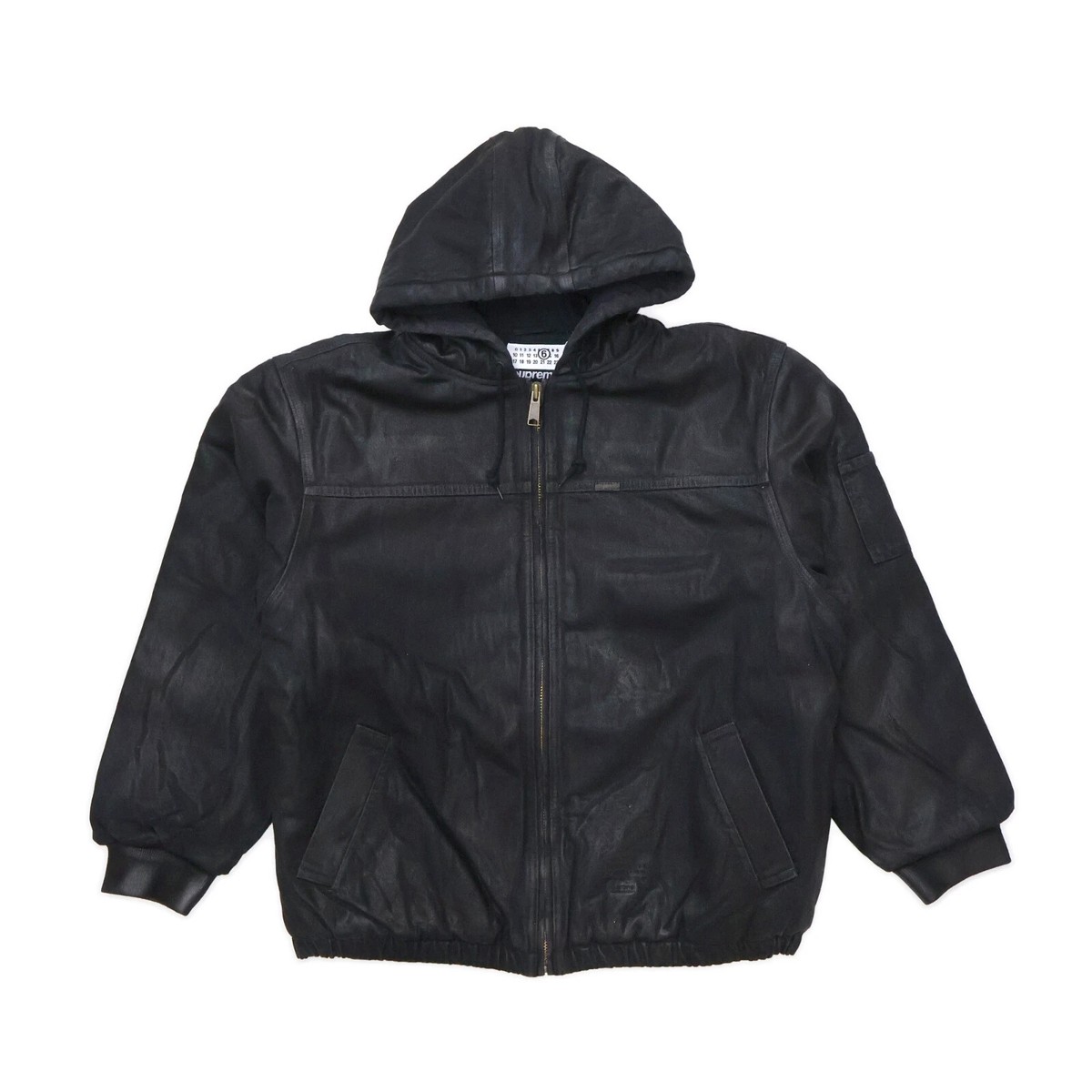 ジャケット・アウター Supreme x MM6 Foil Hooded Work Jacket L Supreme x MM6 Maison Margiela Foil Hooded Work Jacket Black