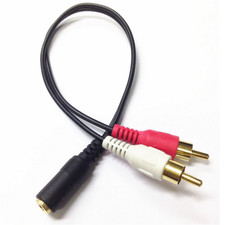 Image of RCA to 3.5mm Jack Adapter Cable 2 RCA Male to 3.5mm Female Stereo Lead