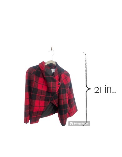 Jack Plaid Red Pancho - Picture 2 of 6