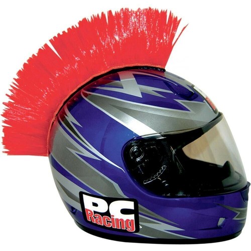 Adhesive Motorbike Helmet Mohawk - Pink / Black / Blue / Green / Red / Yellow - Picture 2 of 42