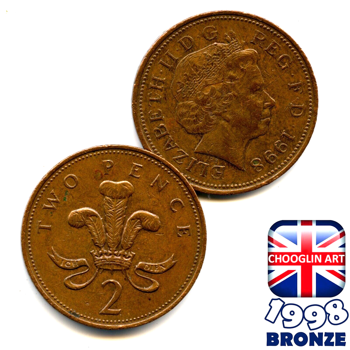 A BRITISH 1998 ELIZABETH II TWO PENCE 2p coin (BRONZE) 28 Years Old! | eBay  UK
