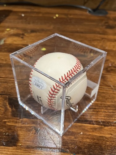 Eddie Mathews autograph ball, 500 HR Club member! JSA:AG20834. Case included - Picture 4 of 5