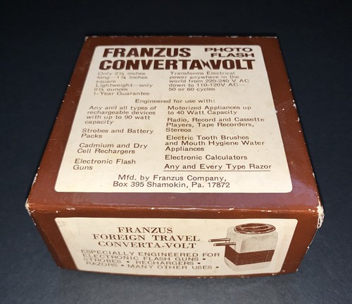 Vintage Fanzus Convertavolt Europe To US Outlet Converter W Bag & Box - Picture 7 of 9