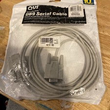 10ft QVS Null Modem DB9 F/F Molded Serial Cable