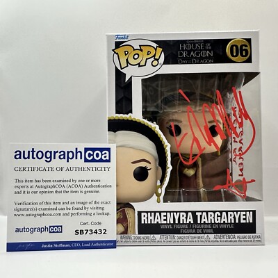 Milly Alcock & Emma D Arcy HOTD Signed Rhaenyra Targaryen Funko Pop ACOA