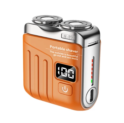 Portable Rotary Dual Ring Electric Shaver,Waterproof Mini Display Beard Shaver - Bild 15 von 38