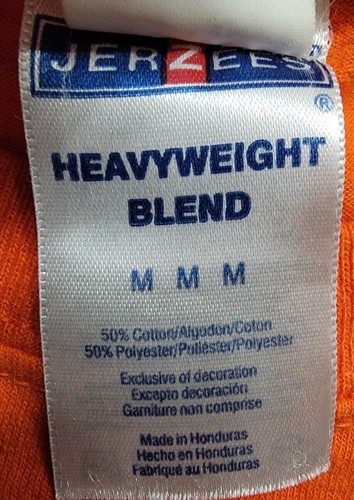 Jerzees Mens Shirt Size M Medium Orange - Picture 6 of 12