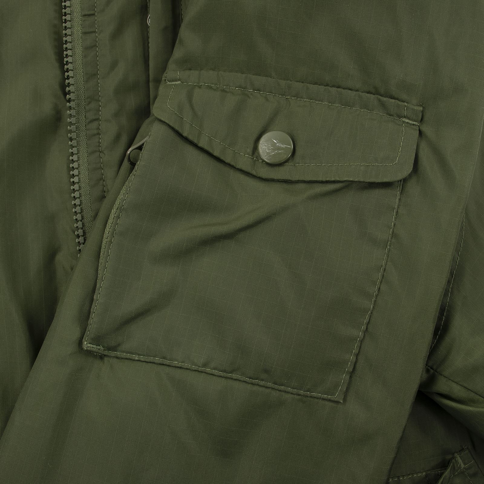 Five Four Green 100 Nylon Piped Bomber Flight Jacket… Gem