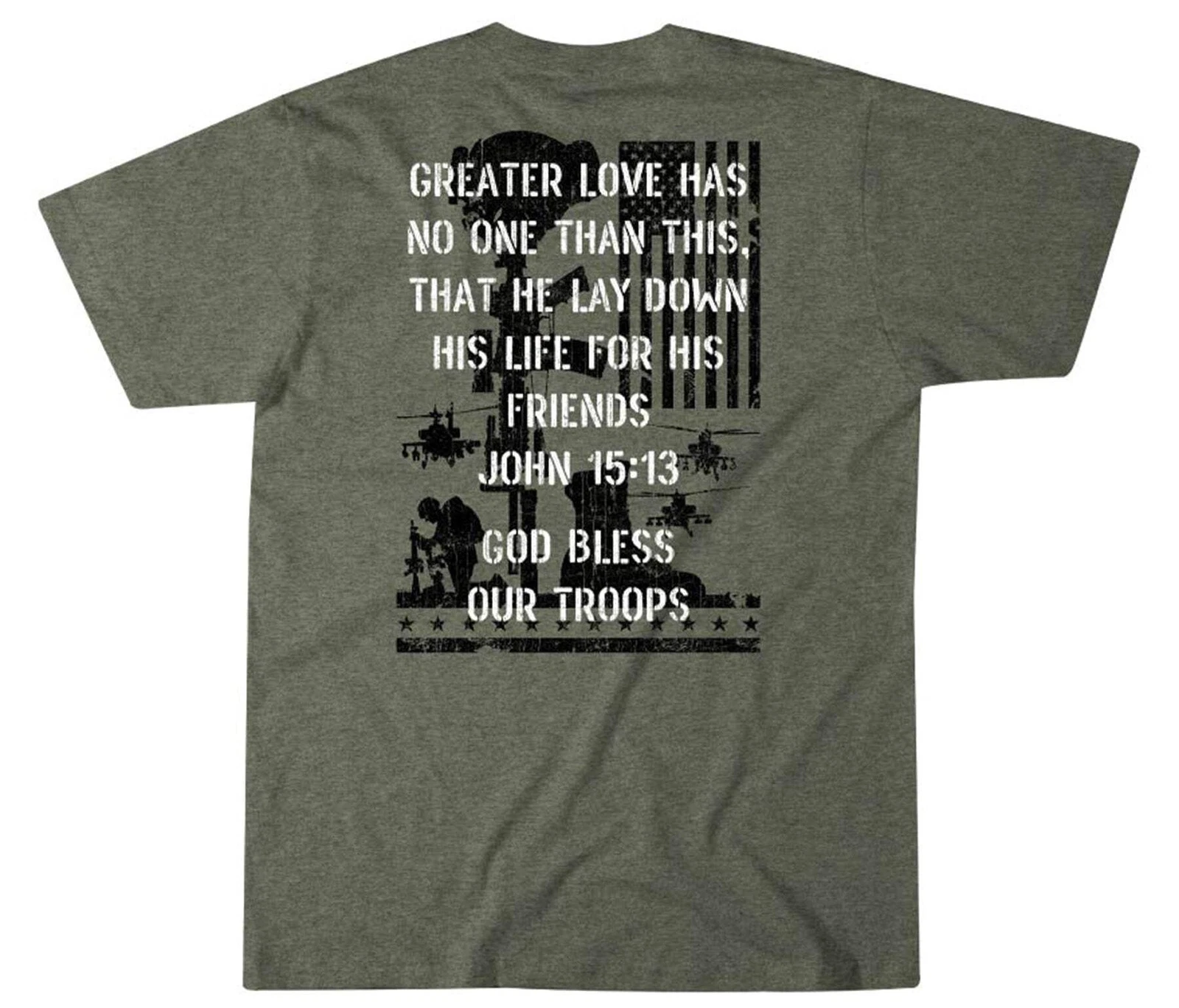 Howitzer Style Men's T-shirt God Bless Our Troops Military Grunt MFG
Opens in a new window or tab