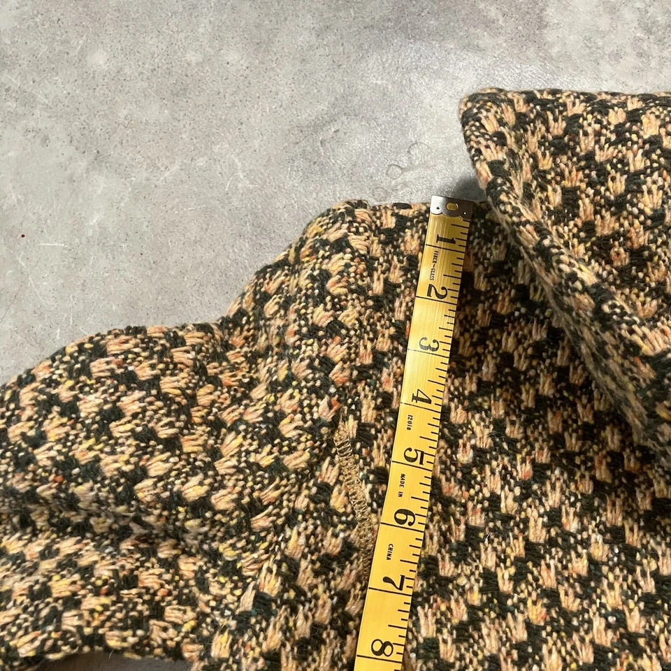 Chaqueta Blazer Abrigo David Meister Mujer Talla 4 Tweed Mezcla Lana EE. UU. Foto 4 de 4