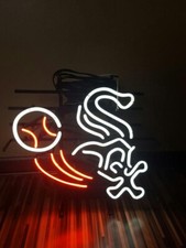 Chicago White Sox Baseball Logo Beer Neon Sign 19x15 Lamp Windows Wall Decor