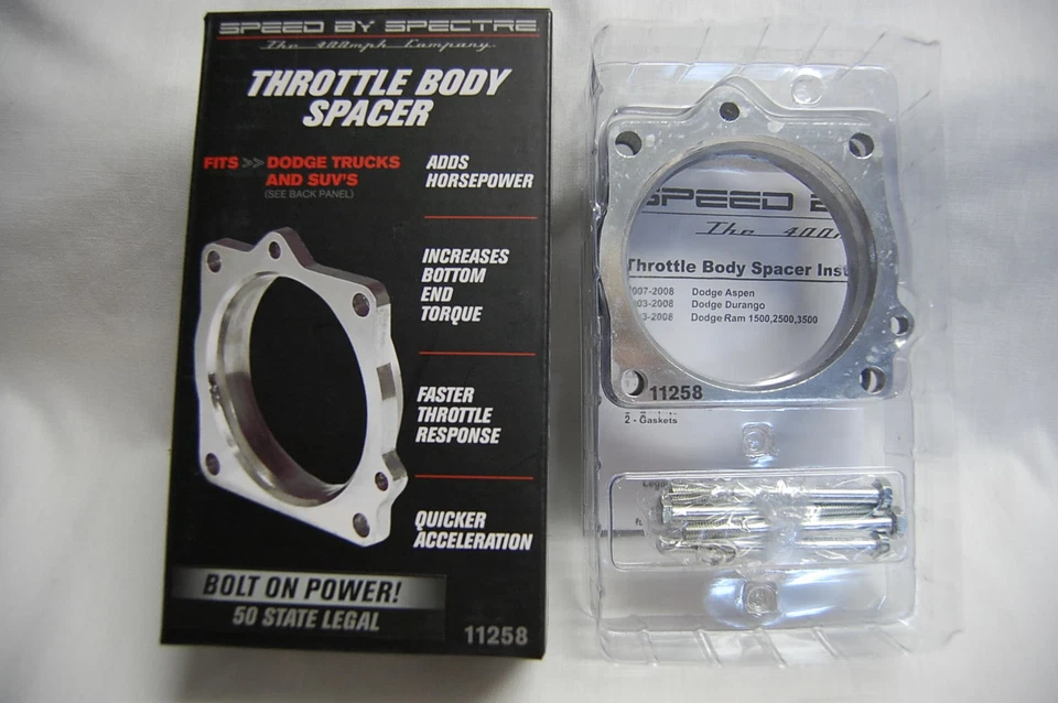 Espaciador de carrocería de acelerador de aluminio para camioneta Dodge Ram Durango 2003-2008 5,7 V8 Foto 4 de 4