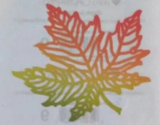 2 sheets Mrs Grossman Stickers MAPLE LEAF Fall Paper Whisper Laser Vintage 2010