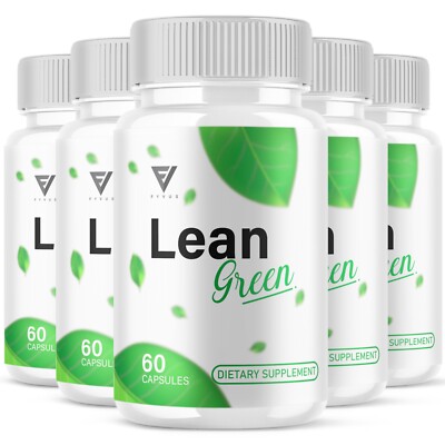 (5 Pack) Lean Green Keto Pills, LeanGreen Capsules Weight Support (300 Capsules)