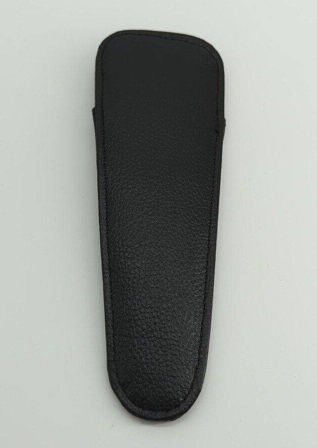 Shears Holder Case Black Faux Leather 7.25" Holds One Pair of Scissors Snap
