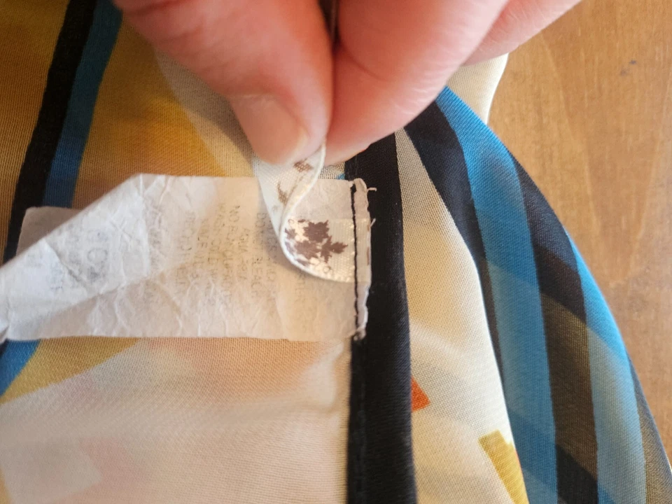 Women's TOP (Medium) AZTEC Multicolor SHEER "Moa" (Elastic Banded Long Sleeve) - Imagem 4 de 4