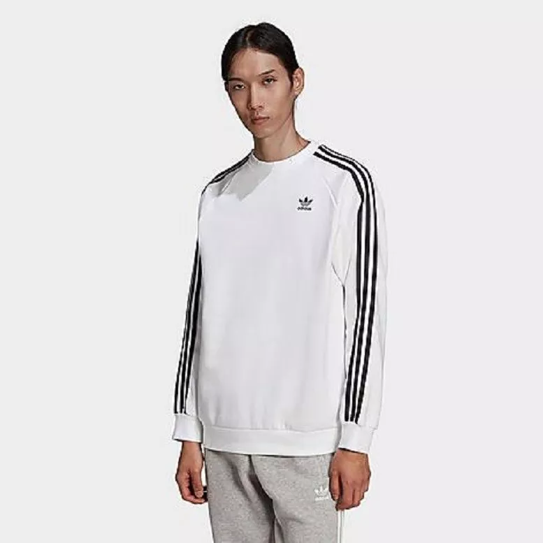 adidas Originals NEW Mens Adicolor 3-Stripes Crew Sweatshirt eBay