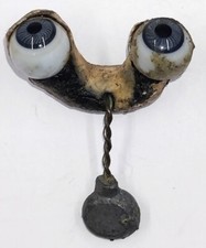 Vintage German Antique Hand Blown Rocker Glass Doll Eyes Blue 11mm WB3-GL-11