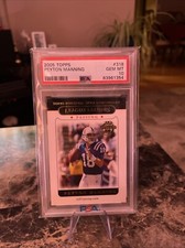 2005 POP 21👈TOPPS🏈PEYTON MANNING #318 LEAGUE LEADERS PSA 10 INDY COLTS👉RARE