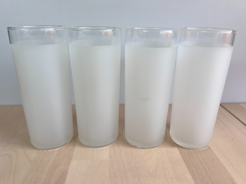 4er Set Libbey White Frosted Zombie Tom Collins Gin & Tonic 6" Gläser