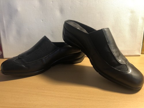Walking Cradles Comfort Ladies Black LEATHER Slipon Shoes - Size 7 1/2 - Picture 2 of 10