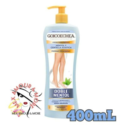 1X GOICOCHEA DOBLE MENTOL 400ml c/u Crema Para Piernas Doble Mentol Goicoechea 