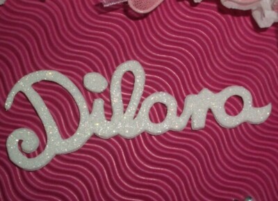 Schriftzug Wunschname Farbe Schultüte Glitzer Moosgummi  handmade personalisiert