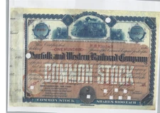 NORFOLK AND WESTERN RAILROAD COMPANY.....1891 COMMON STOCK CERTIFICATE