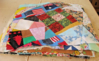 Lot 9 of 16 Crumb, Crazy Patchwork Blocks, 12 1/2'' Each