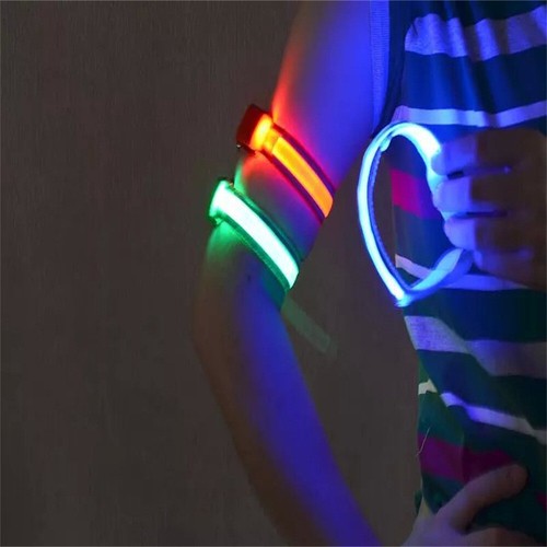 Reflective LED Light Arm Armband Strap Safety Belt For Night Running Cycling Etc - Picture 11 of 28
