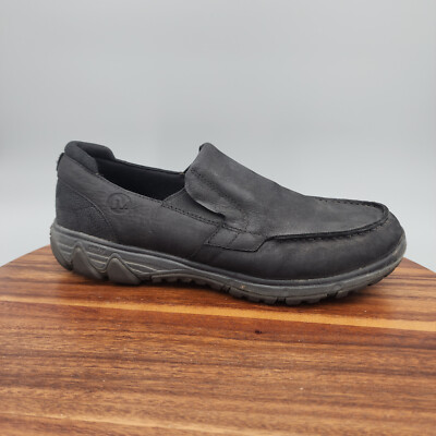 Merrell All Out Blazer Moc Shoes Men's Black Leather Casual