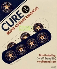 MLB Houston Astros Bandages 1"x 3", 50 Count in Box-Officially Licensed