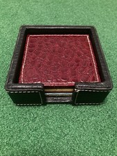 Leather Coaster Set - 5 Squares