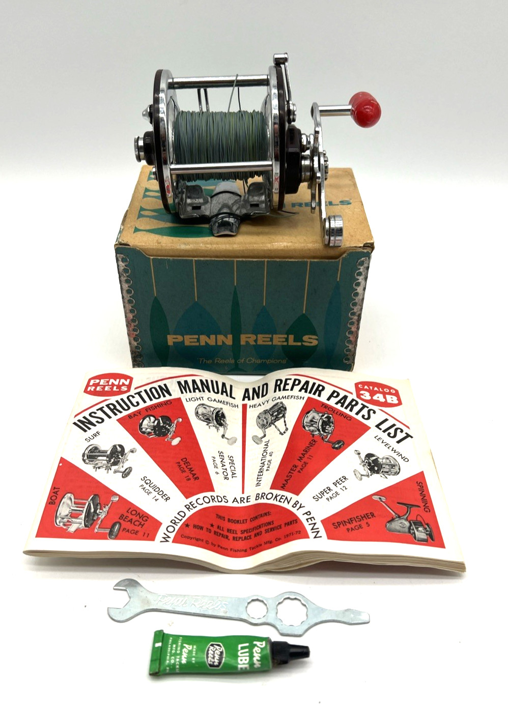 Penn Peer Monofil 209 MS Fishing Reel - Box, Manual, Wrench,