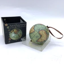 Authentic Models AM World Globe Ornament in Box Study Office Decor Geography