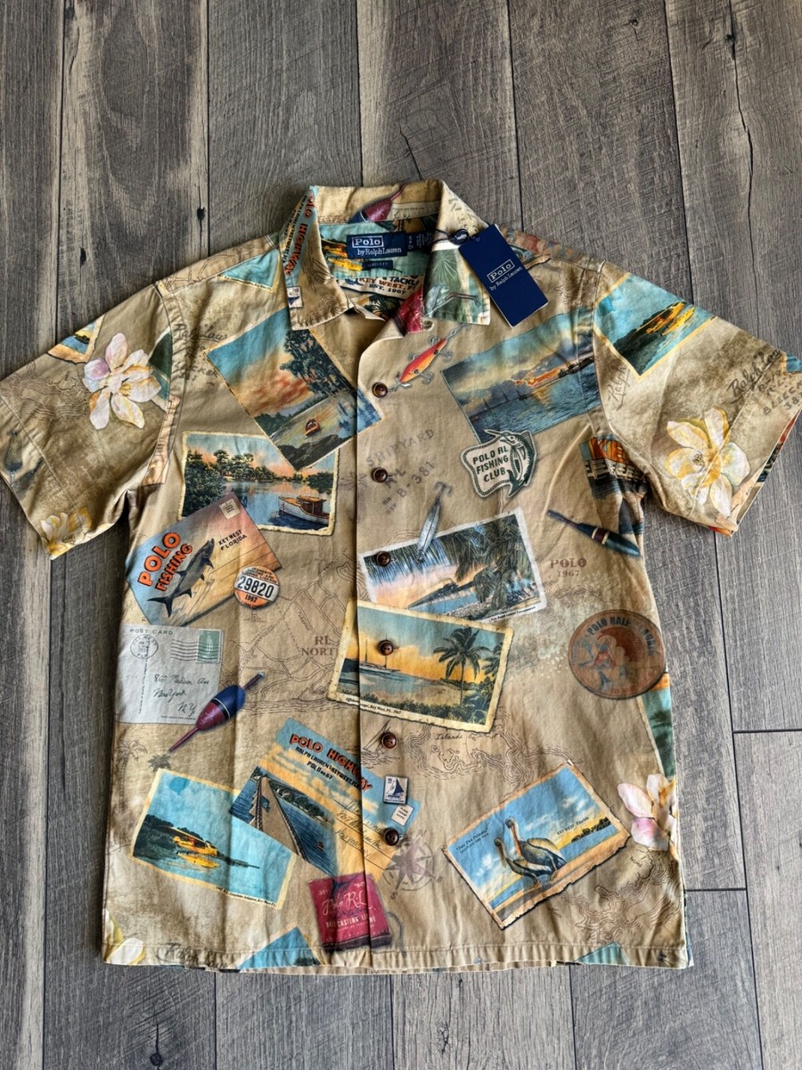 小物 Polo Ralph Lauren vintage camp NWT POLO RALPH LAUREN Men's Classic Fit Postcard-Print Chino