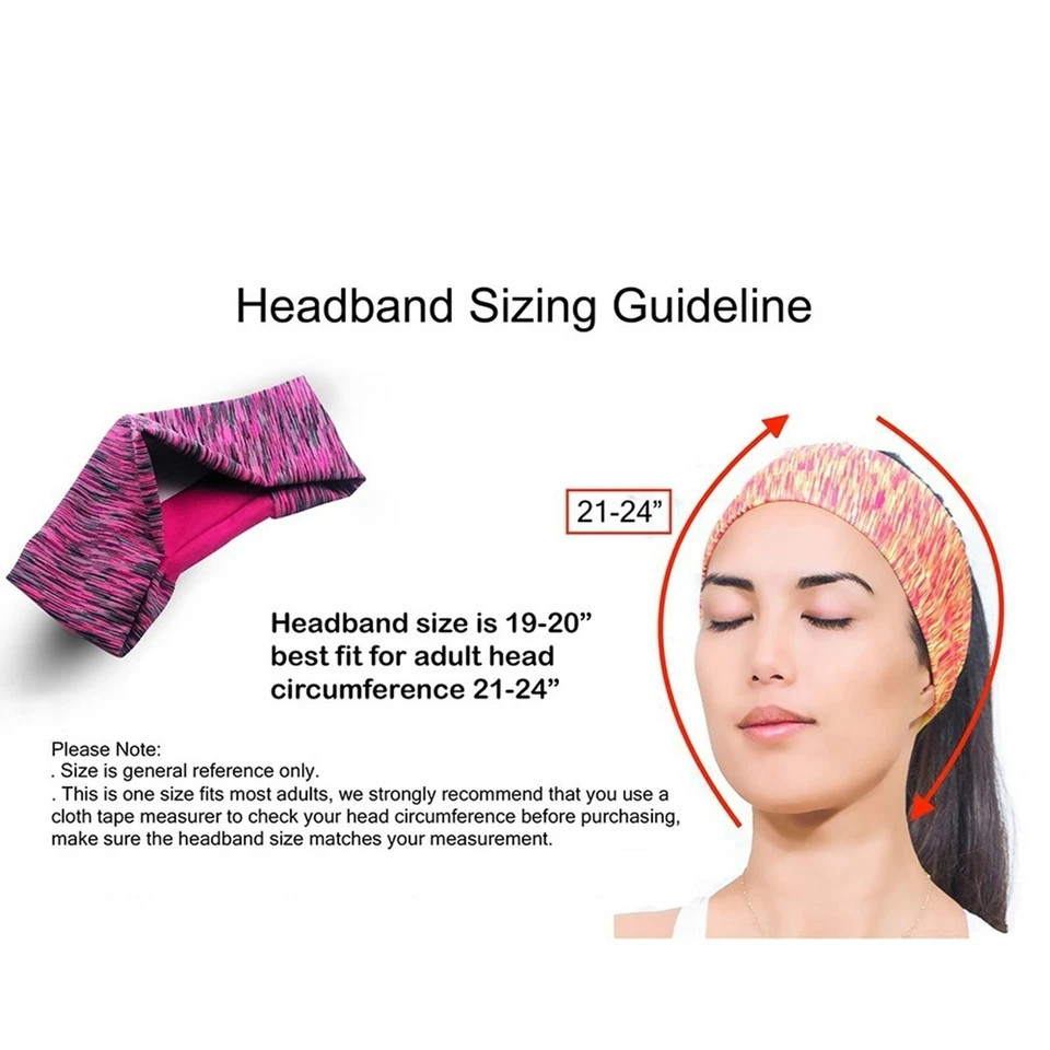 3pcs Women Sport Headband Female Elastic Fitness Sweatband Hairband Workout Gym - Image 2 of 4